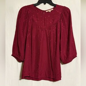 NWT My Danielle Bugundy Blouse Size Small
